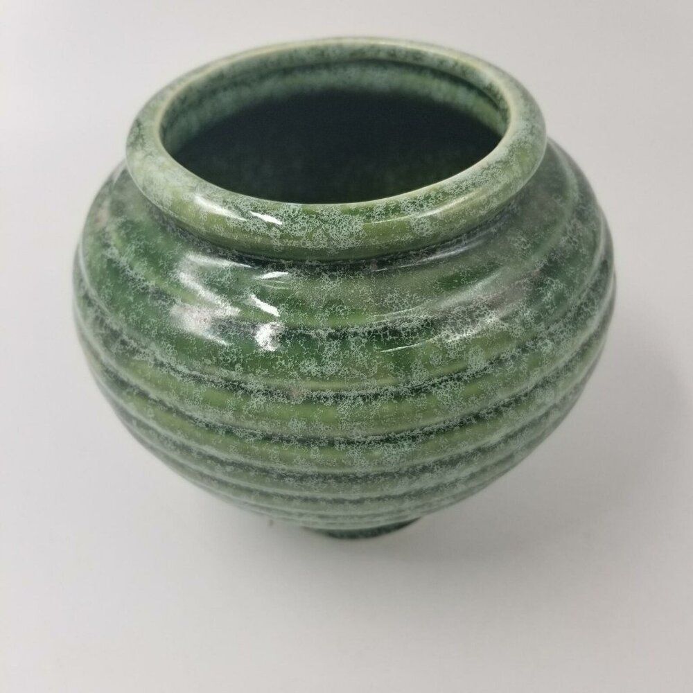 Hull Art Pottery Vintage Hull Beehive Planter 418 Urn Vase Green USA